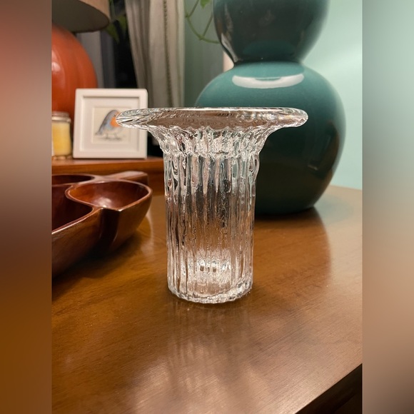 SOLD Vintage MCM iittala Timo Sarpaneva Art Glass Vase Finland Fluted Vertica - Picture 13 of 13